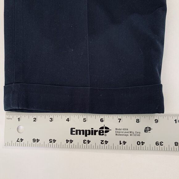 Brooks Brothers Pants Men 42x32 Advantage Chino Thompson Navy Blue Pleated Work - Picture 12 of 12